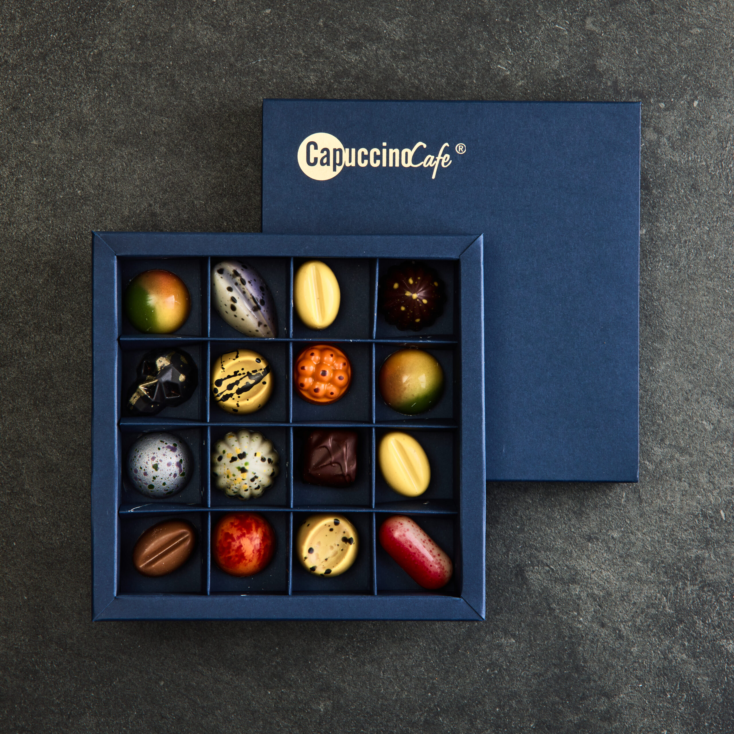 praliny w opakowaniu