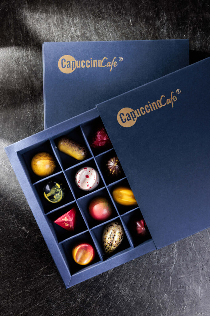 praliny w opakowaniu