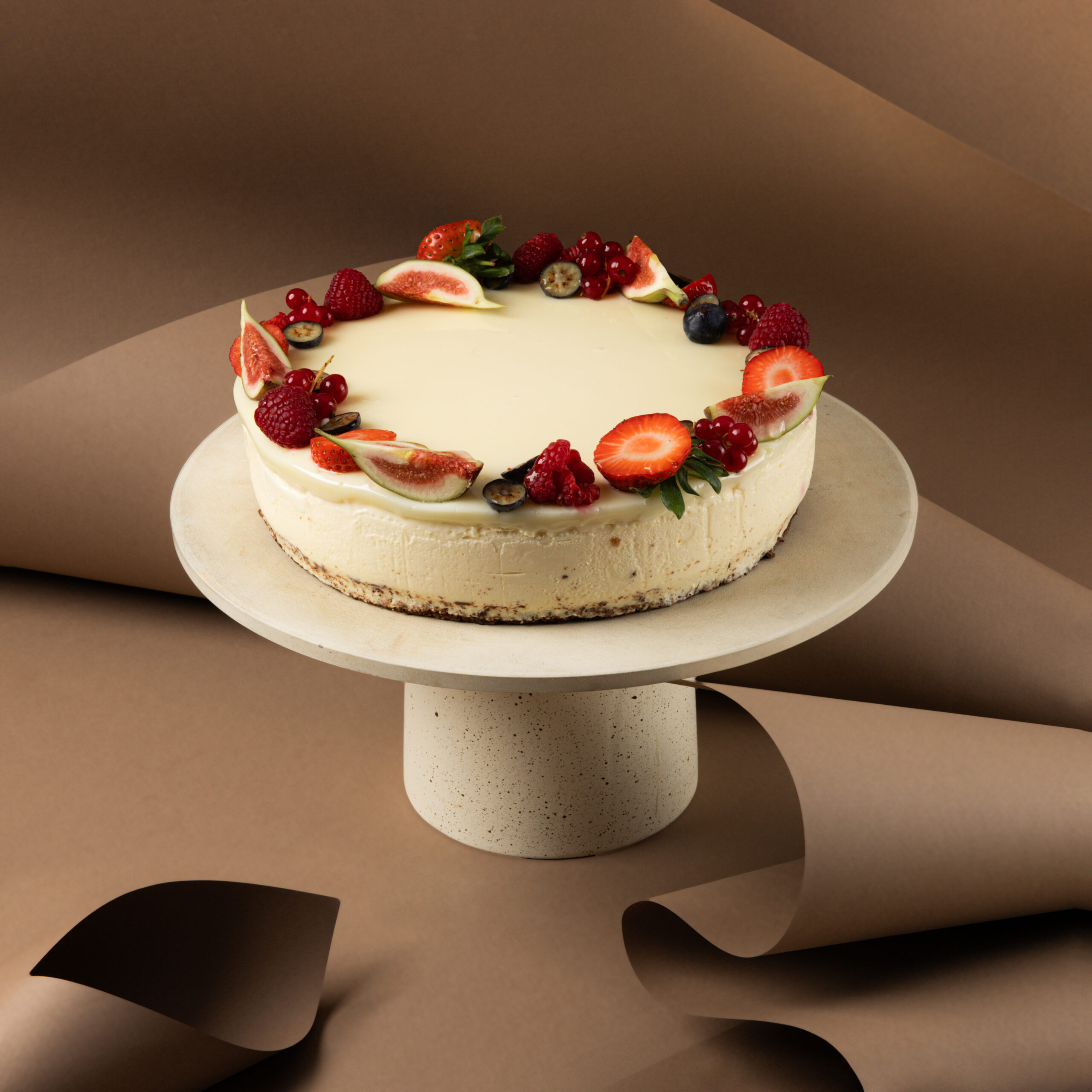 Tort brownie z białą czekoladą