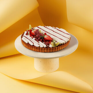 Mazurek truskawkowy z bazylia i miętą